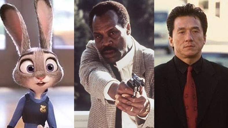 Split image of Zootopia, Lethal Weapon and Rush Hour