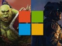 Custom image of World of Warcraft, the Microsoft logo and Call of Duty