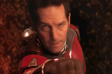 Ant-Man (Paul Rudd) takes aim in Ant-Man and the Wasp: Quantumania (2023), Marvel Entertainment