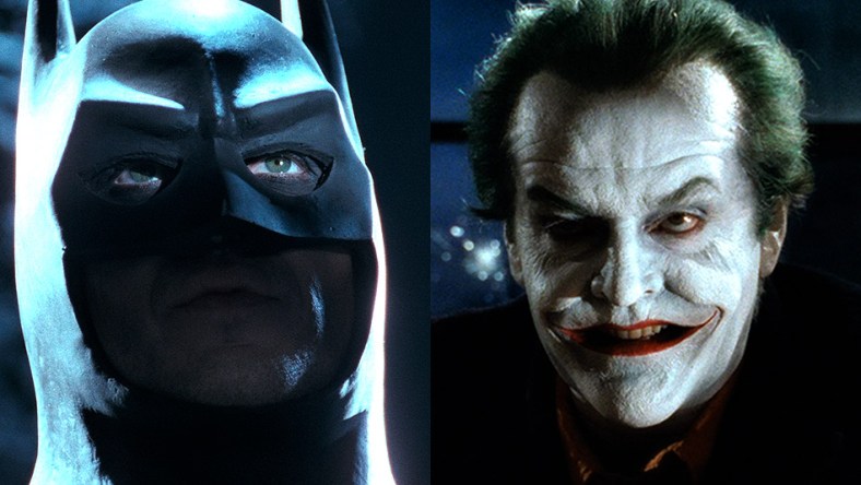 Split image of Batman and the Joker from 'Batman' (1989), Warner Bros.