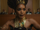 Queen Ramonda (Angela Bassett) prepares to address the United Nations in Black Panther: Wakanda Forever (2022), Marvel Entertainment