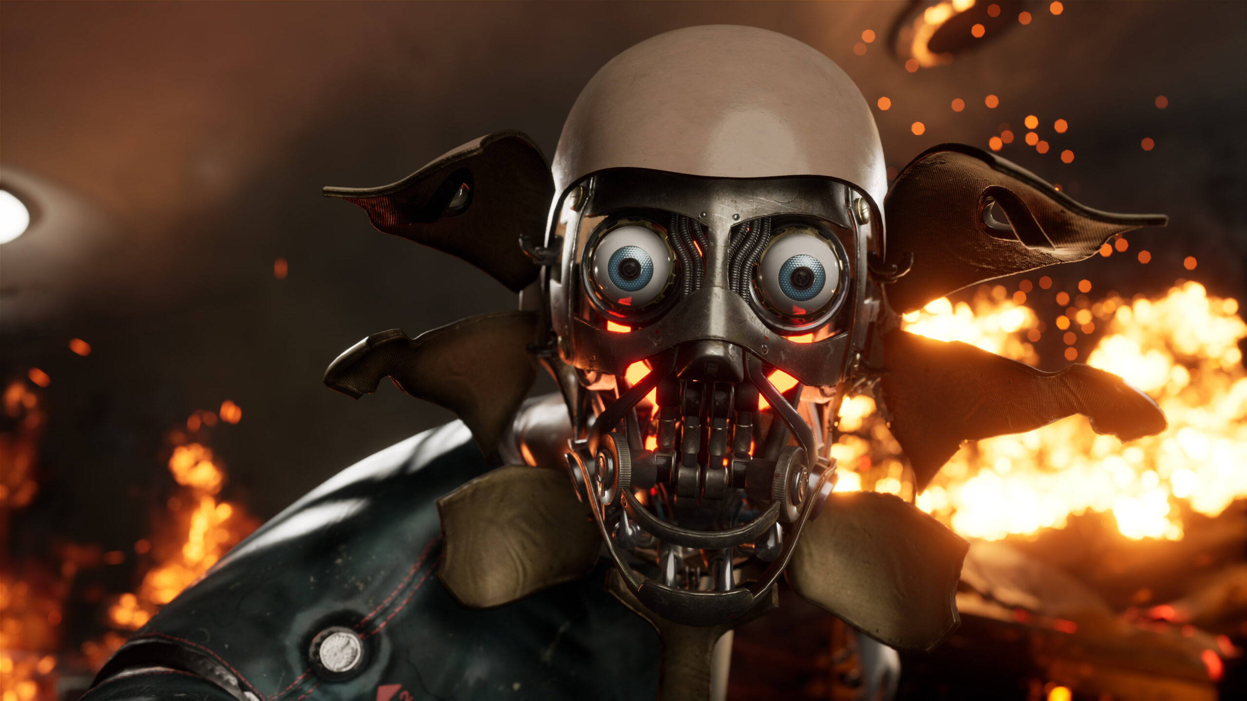 A Lab Tech shows the gruesome machinations beneath the human face via Atomic Heart (2023), Focus Entertainment
