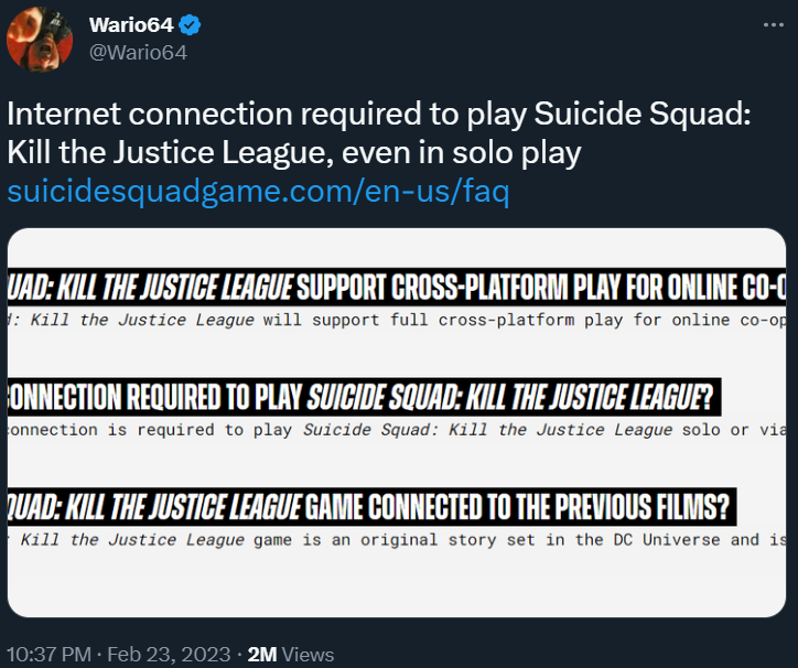 Suicide Squad Kill The Justice League System Requirements