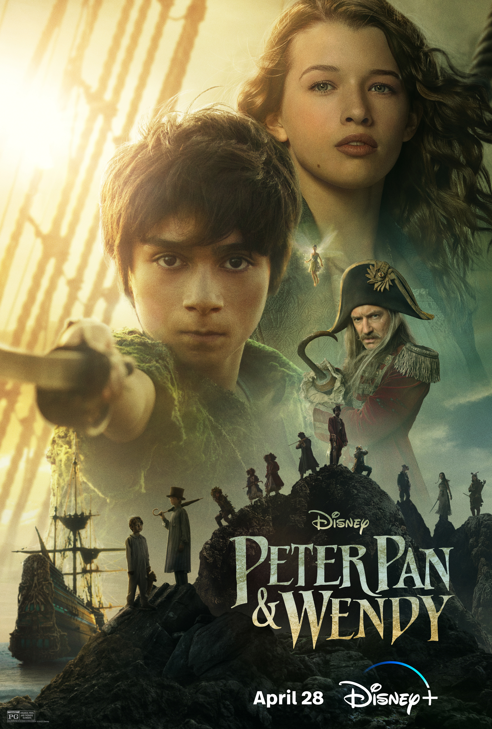 The official theatrical poster for Peter Pan & Wendy (2023), Disney