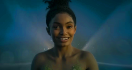 Tinkerbell (Yara Shahidi) watches on as the Darling children take flight in Peter Pan & Wendy (2023), Disney
