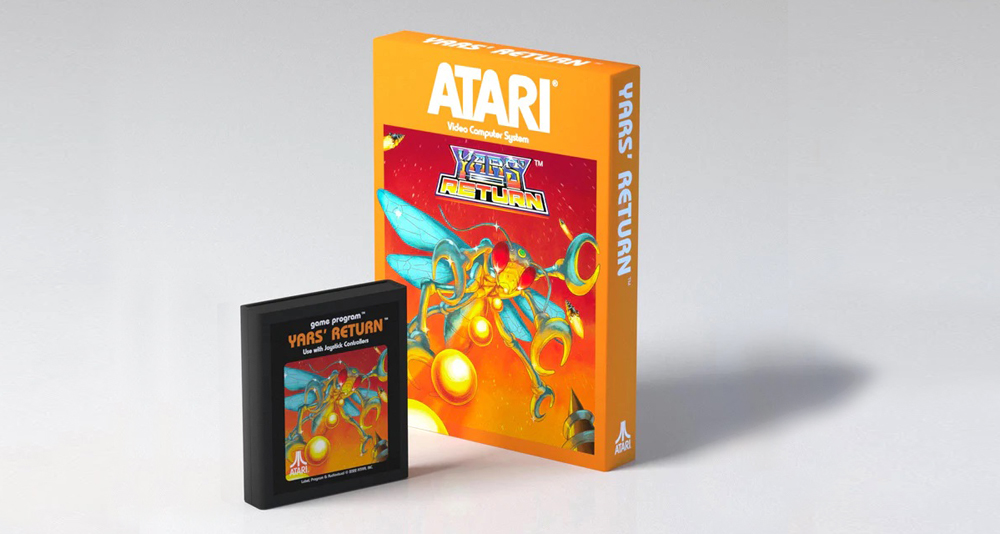 Yars' Return Atari 2600 video game packaging and cartridge.