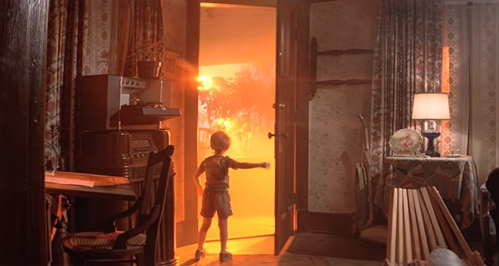Cary Guffey as Barry in 'Close Encounters of the Third Kind' (1977), Columbia Pictures.