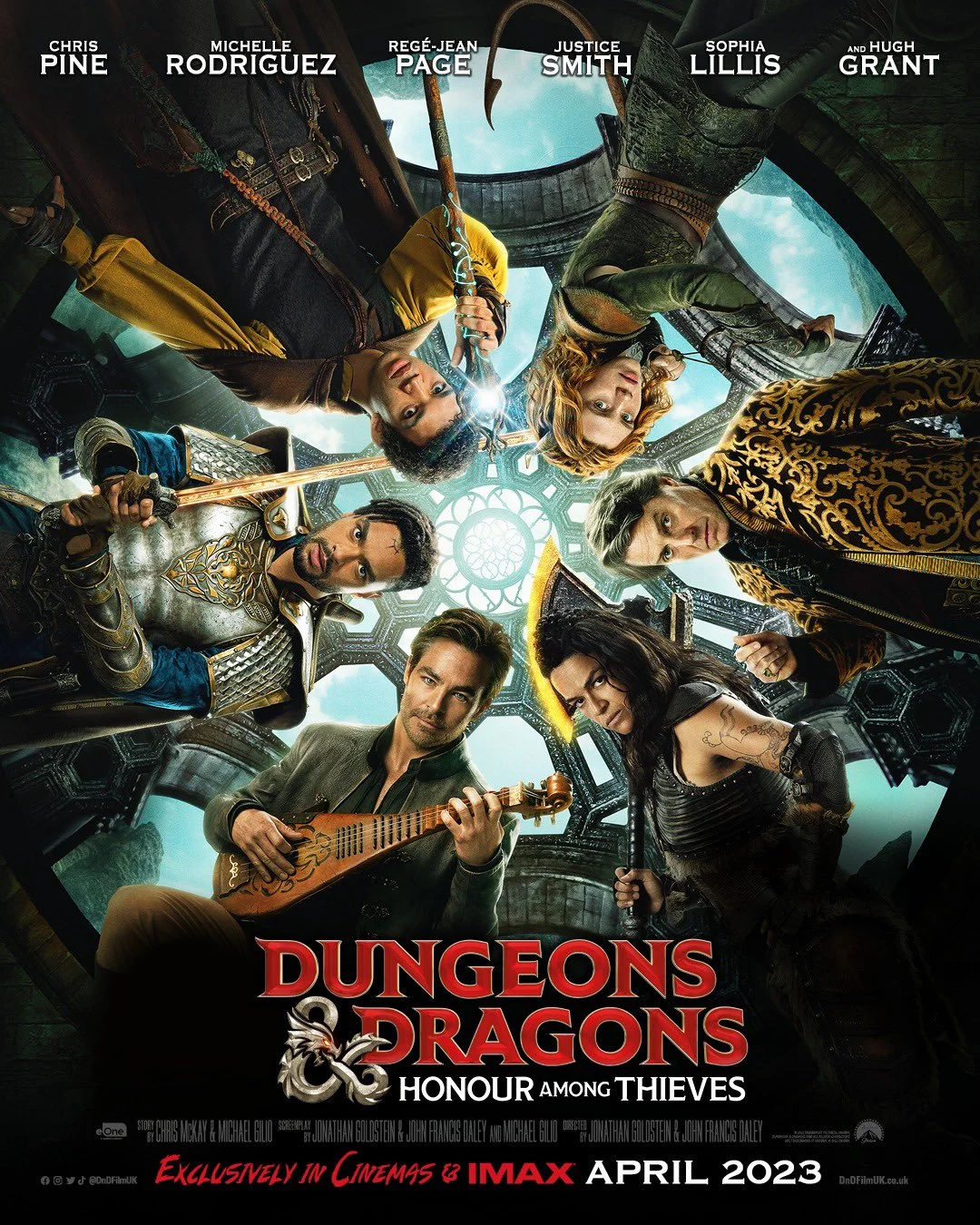 The official cinematic poster for Dungeons & Dragons: Honor Among Thieves (2023), Paramount Pictures