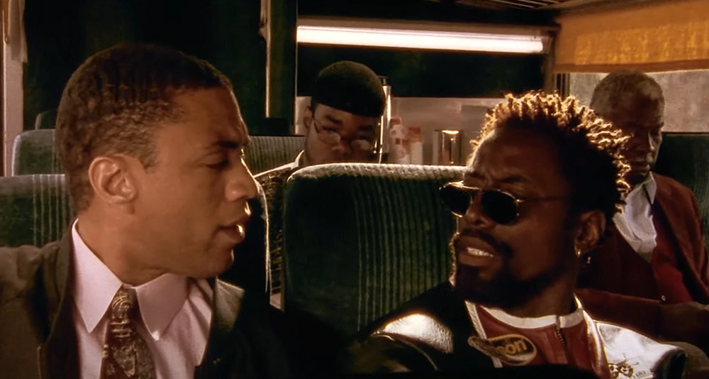 Harry J. Lennix and Isaiah Washington in 'Get on the Bus' (1996), Sony Pictures Releasing