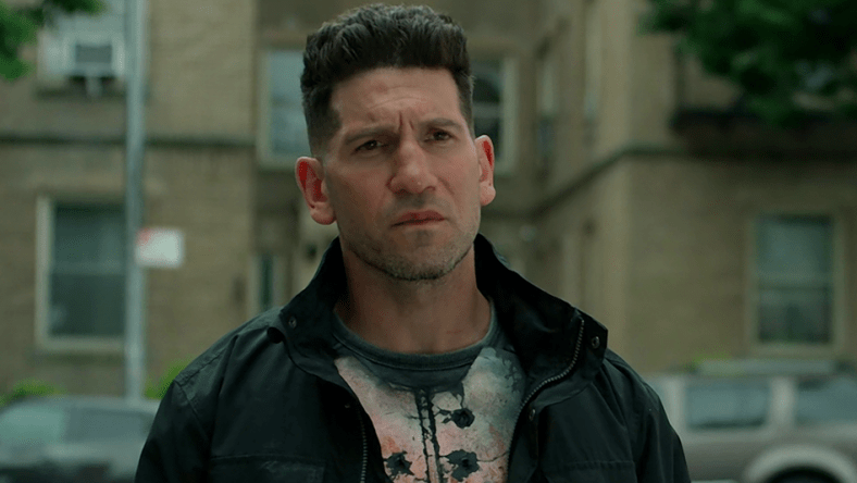 The Punisher (Jon Bernthal) stands his ground in The Punisher Season 2 Episode 9 "Flustercluck" (2019), Marvel Entertainment