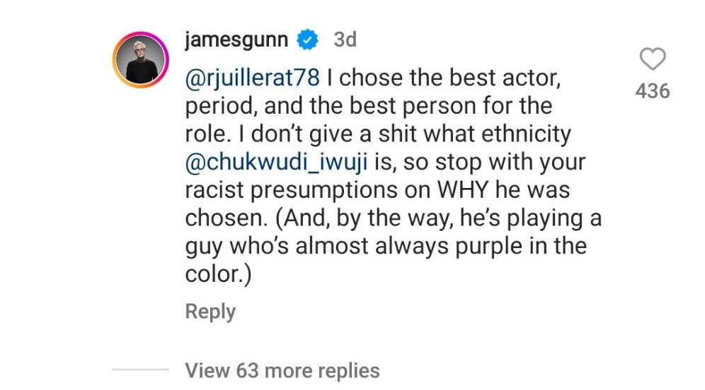 Instagram de James Gunn