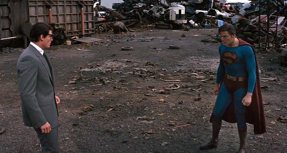 Clark Kent faces himself in 'Superman III' (1983), Warner Bros.