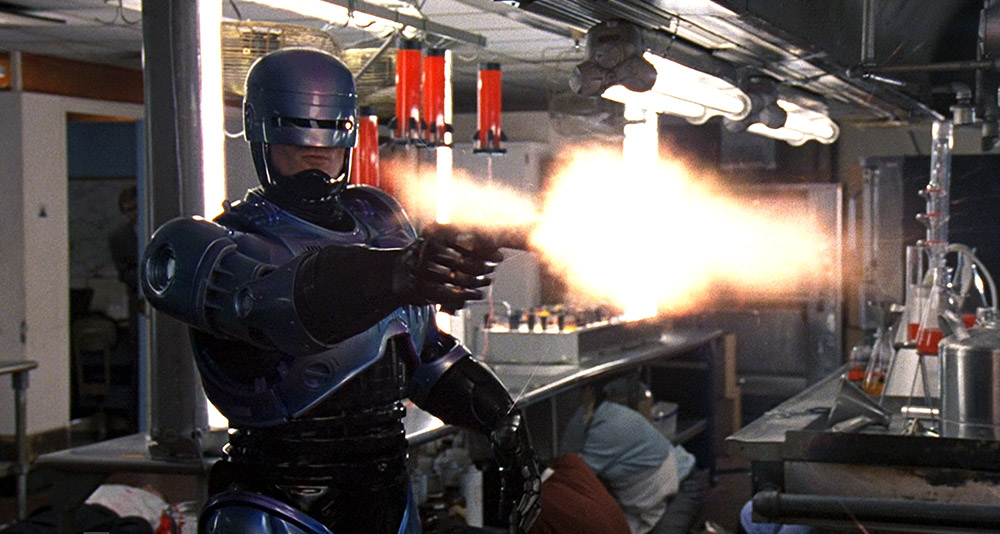 Murphy makes a drug bust in 'RoboCop 2' (1990), Orion Pictures