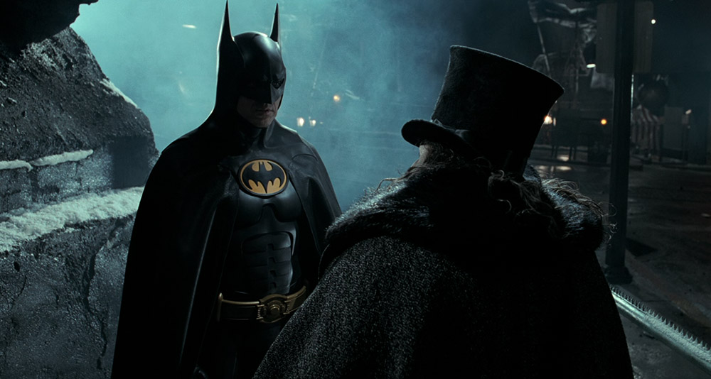 Batman meets the Penguin in 'Batman Returns' (1992), Warner Bros.