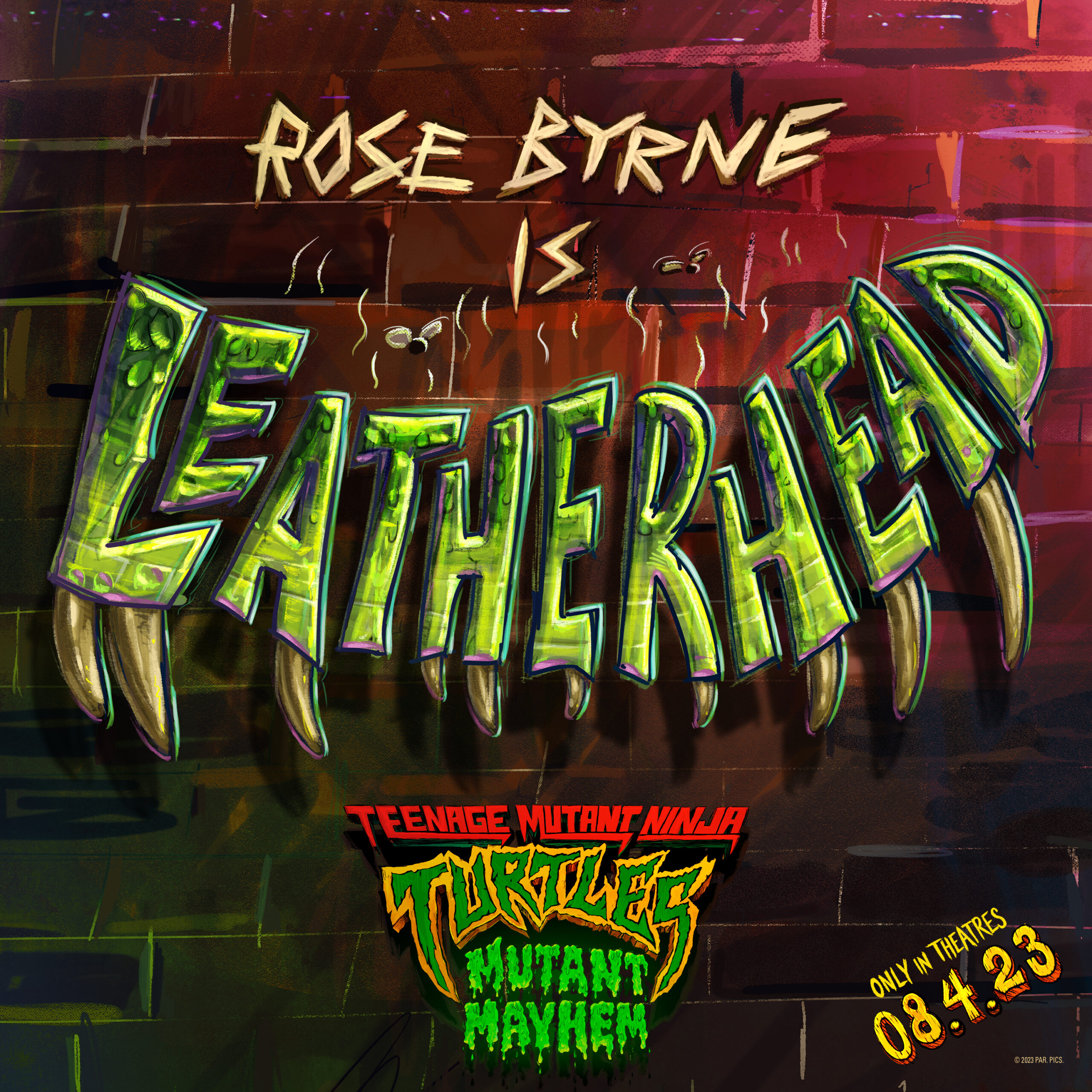 Rose Byrne is Leatherhead in Teenage Mutant Ninja Turtles: Mutant Mayhem (2023), Paramount Pictures