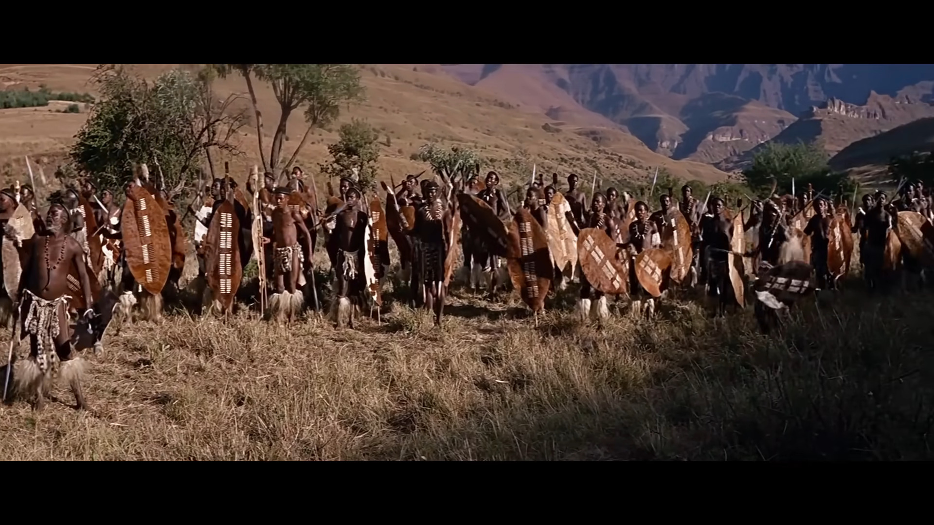 The Zulu prepare to move on The British Army's post in Zulu (1964), Diamond Films