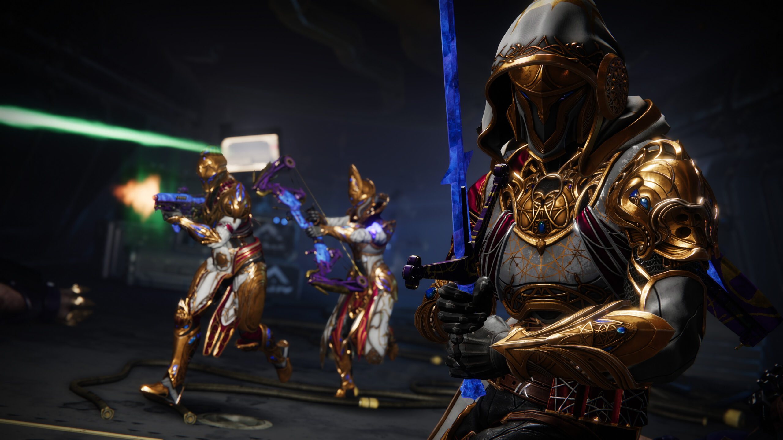 Players charge into battle in Techeun’s Regalia Ornaments via Destiny 2: Lightfall (2023)