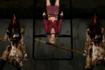 Maria is moments away from meeting her fate at the heads of Pyramid Head in Silent Hill 2 (2001), Konami