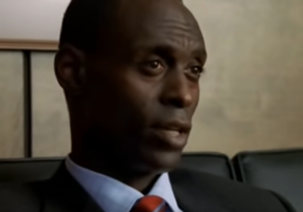 Lt. Daniels (Lance Reddick) gives Deputy Commissioner Ervin H. Burrell in The Wire Season 1 Episode 12 "Cleaning Up" (2002), HBO