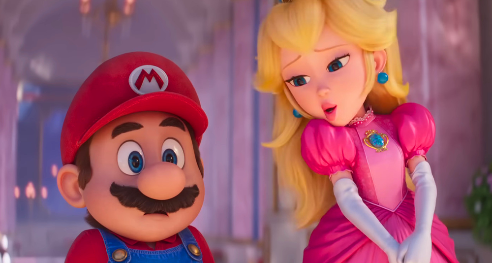 Princess Peach (Anya-Taylor Joy) hopes Mario (Chris Pratt) survives the experience in The Super Mario Bros. Movie (2023), Illumination Entertainment