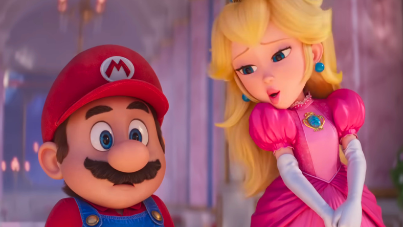 Princess Peach (Anya-Taylor Joy) hopes Mario (Chris Pratt) survives the experience in The Super Mario Bros. Movie (2023), Illumination Entertainment