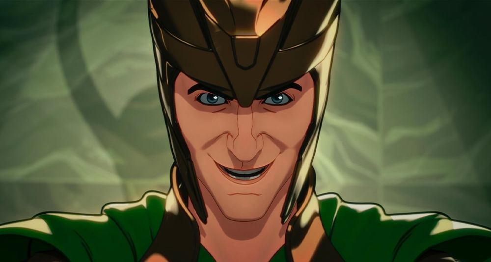 Loki (Tom Hiddleston) takes control of the Earth in What If...? Season 1 Episode 3 "...the World Lost Its Mightiest Heroes" (2021), Marvel Entertainment
