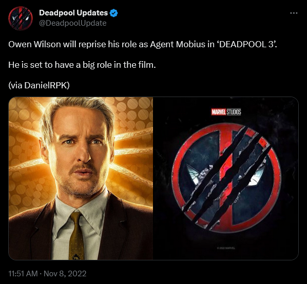 MTTSH shares more details about Deadpool 3 and how it connects to Loki  Season 2 : r/MarvelStudios_Rumours