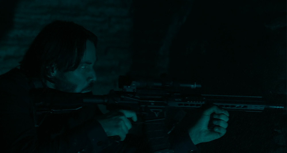 John engages pursuers in an underground tunnel system in 'John Wick: Chapter 2' (2017), Lionsgate