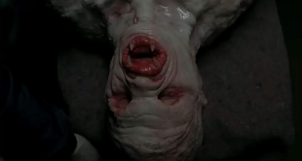 The Flukeman creature from 'The X-Files' (1993), 20th Century Fox