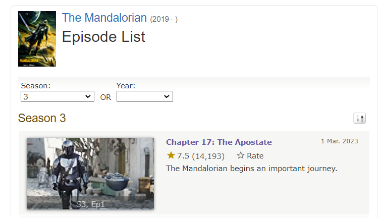 The Mandalorian' Season 3 Premiere Viewership Numbers Crater