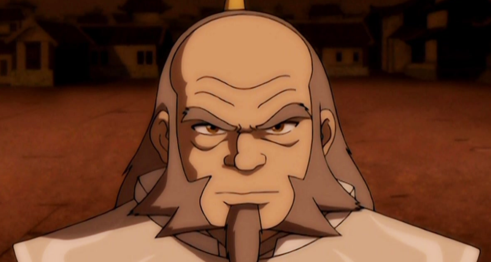 Uncle Iroh makes a stand against the Fire Nation in Avatar: The Last Airbender Season 3 Episode 16 "The Southern Raiders" (2008), Nickelodeon