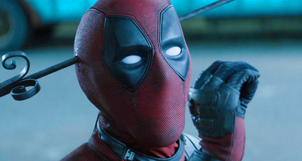 Deadpool (Ryan Reynolds) deals with a small gap in his memory in Deadpool 2 (2018), Marvel Entertainment