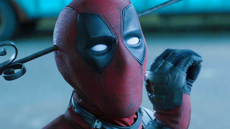 Deadpool (Ryan Reynolds) deals with a small gap in his memory in Deadpool 2 (2018), Marvel Entertainment