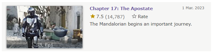 The Mandalorian: Latest Episode Lowest-Rated On IMDb