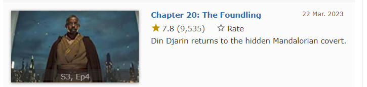 The Mandalorian: Latest Episode Lowest-Rated On IMDb