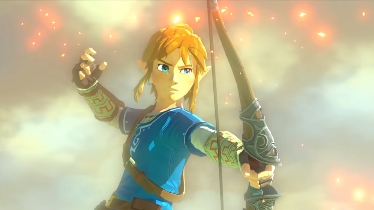 Link fires an arrow in the first trailer for what would become The Legend of Zelda: Breath of the Wild via Play Nintendo - Nintendo E3 Digital Event, Nintendo YouTube