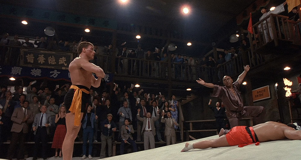 Frank Dux wins the kumite in 'Bloodsport' (1988), Cannon Films