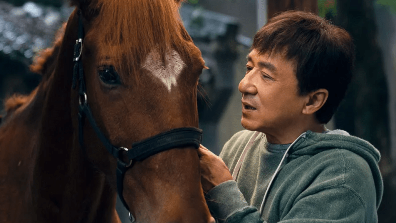 Luo Zhilong (Jackie Chan) and his horse Red Hare in Well Go USA's Ride On.