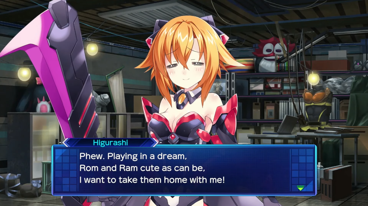 Higurashi is too eager to play with Rom and Ram via Neptunia: Sisters VS Sisters (2023), Idea Factory International