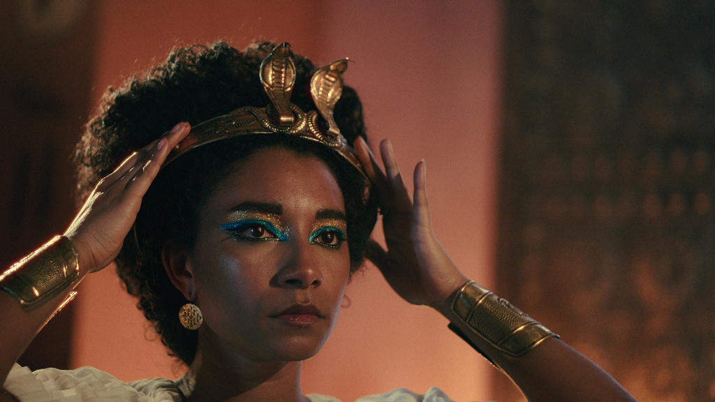 Heavy is the head that wears Cleopatra's (Adele James) crown in Queen Cleopatra (2023), Netflix