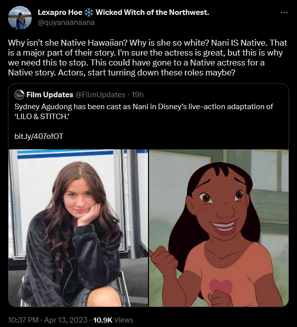 @quyanaanaana weighs in on Sydney Elizabeth Agudong's casting in Disney's live-action 'Lilo & Stitch'