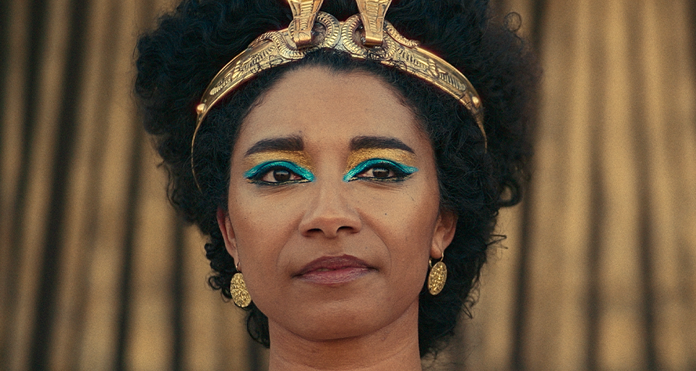 Cleopatra (Adele James) rules over the Ptolemaic Kingdom in Queen Cleopatra (2023), Netflix