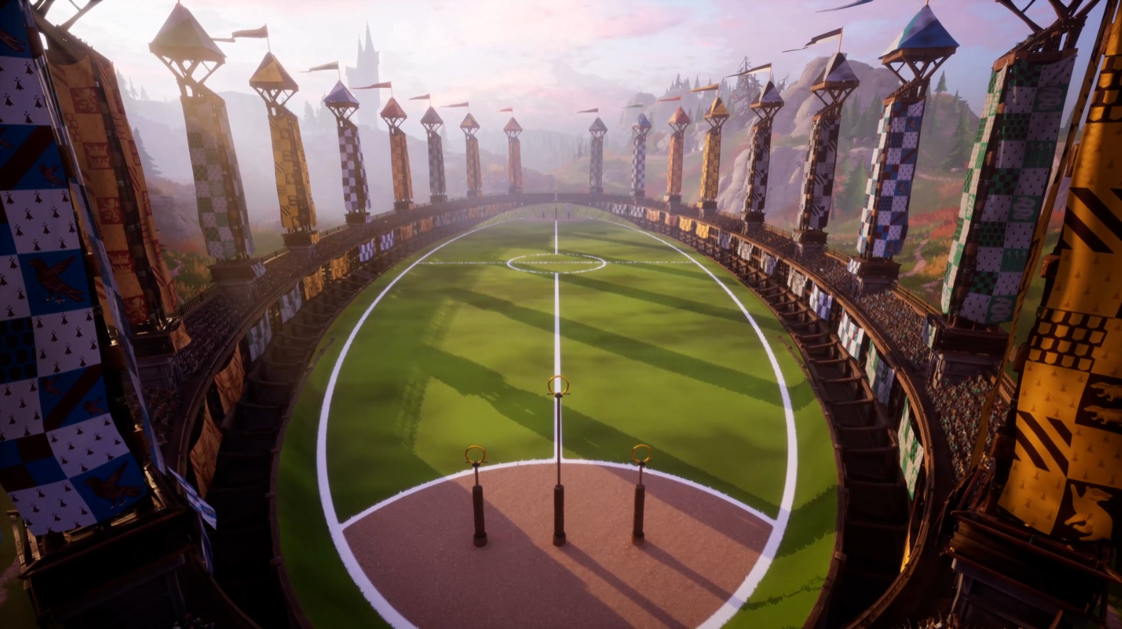 A Quidditch pitch via Harry Potter: Quidditch Champions (TBA), Warner Bros. Games