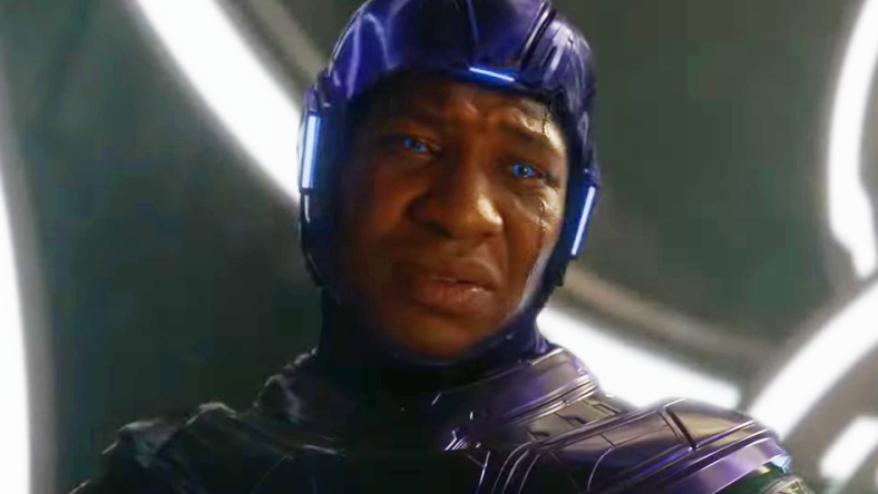 Kang the Conqueror (Jonathan Majors) pities Scott Lang (Paul Rudd) in Ant-Man and the Wasp Quantumania (2023), Marvel Entertainment