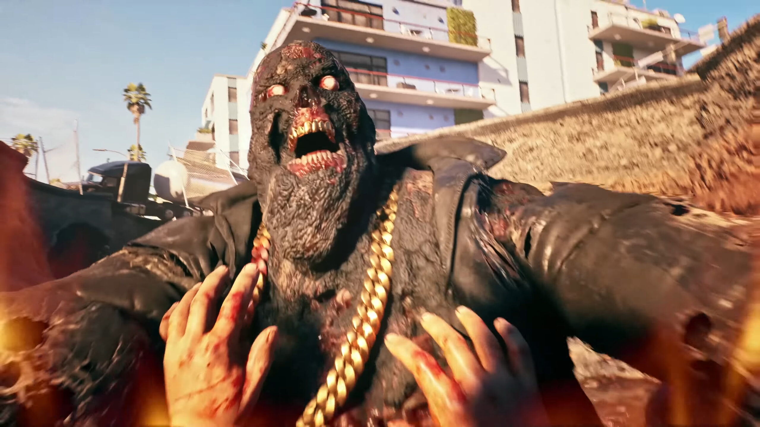 The virus comes for all, even rappers, in Dead Island 2 (2023), Dambuster Studios