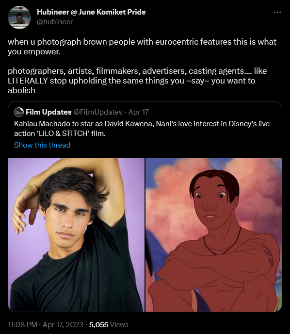 @hubineer weighs in on Kahiau Machado's casting as David in Disney's live-action 'Lilo & Stitch' remake