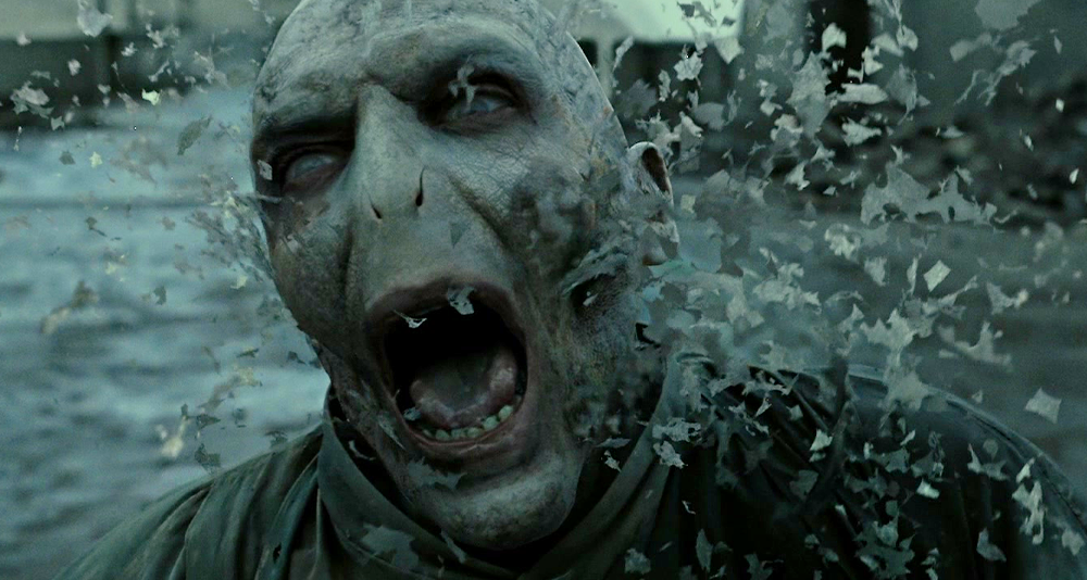 Lord Voldemort (Ralph Fiennes) finally meets his end in Harry Potter and the Deathly Hallows - Part 2 (2010), Warner Bros. Pictures