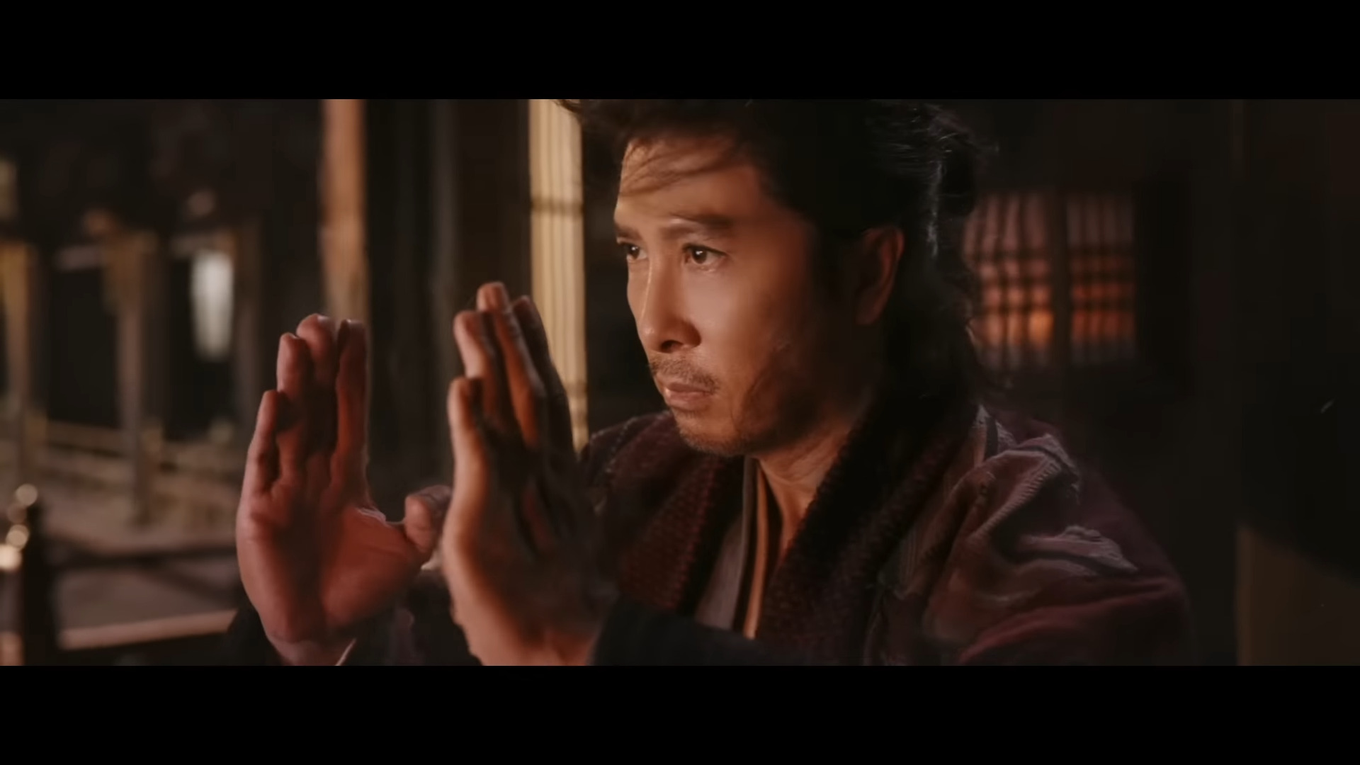 Qiao Feng (Donnie Yen) focuses his wind power in Sakra (2023), Well Go USA