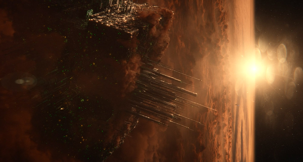A Borg transwarp conduit in the gasses of Jupiter in 'Star Trek: Picard' season 3 (2023), Paramount+