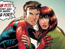 Peter Parker and Mary-Jane Watson cower in defense on John Romita Jr.'s cover to Amazing Spider-Man Vol. 6 #21 (2023), Marvel Comics